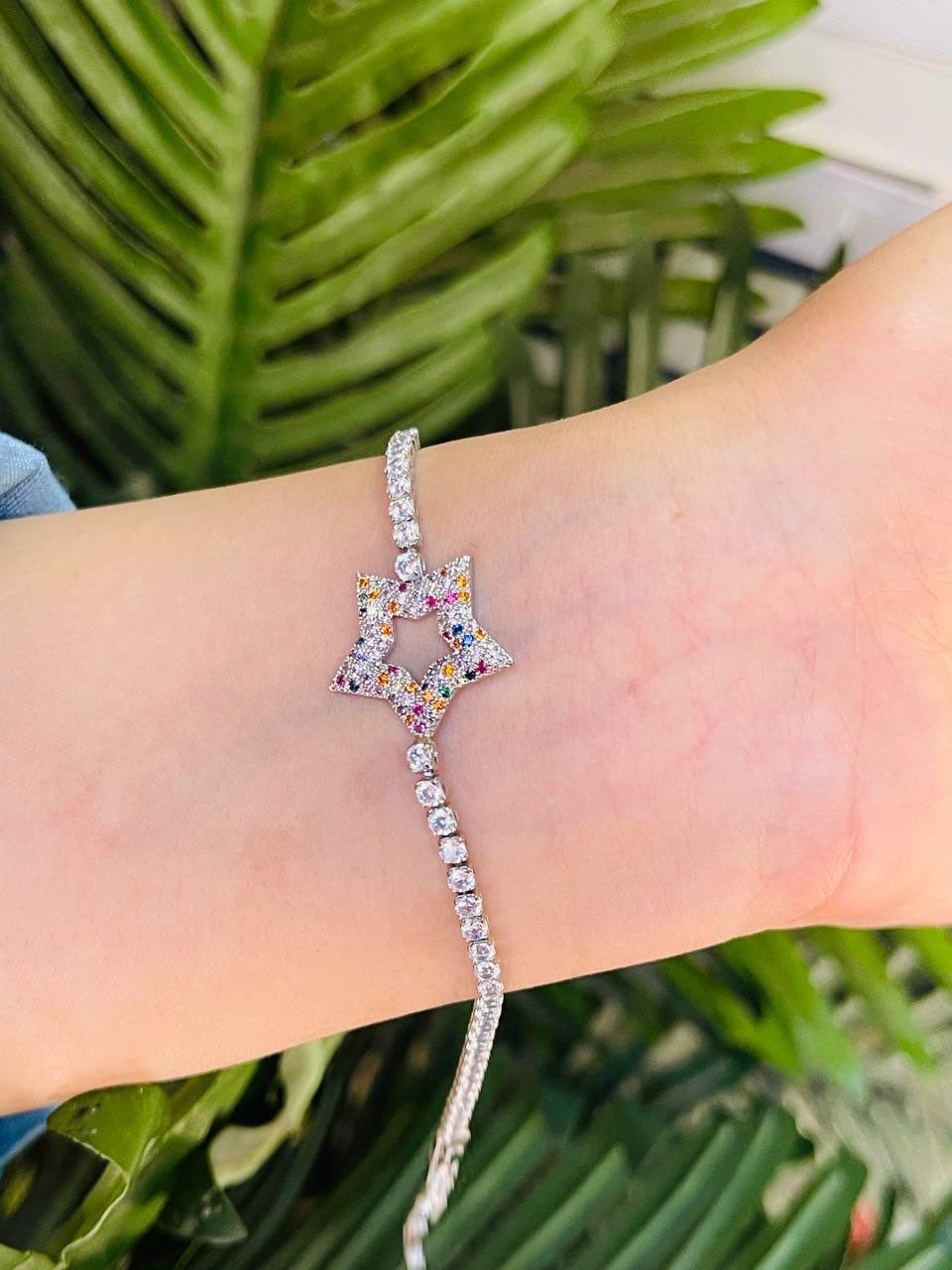 Moon & Star Crystal Bracelet